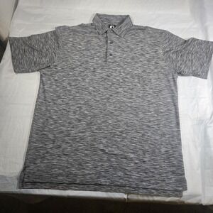 FootJoy FJ Mens XL Gray Space Dye Golf Polo Performance Athletic Shirt